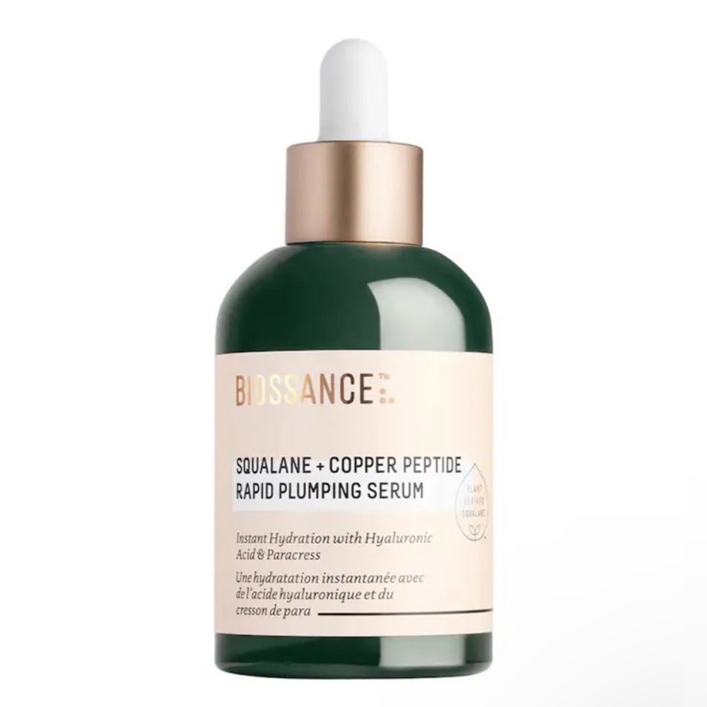 Biossance NIB Squaline Copper Peptide Rapid Plumping Serum- FULL SIZE 1.69 fl oz
